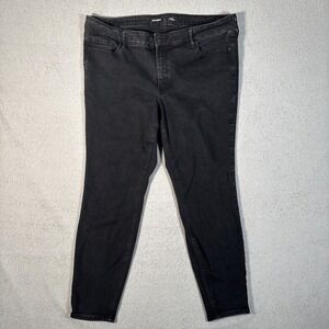 Old Navy Rockstar Super Skinny Jeans Womens 20 Mid Rise Black‎ Stretch Denim